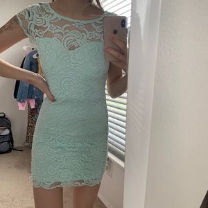 MINT LACE BODYCON DRESS